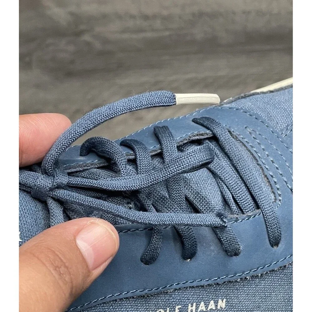Men’s Cole Haan Grandpro Rally Blue Canvas Shoes Size 12M